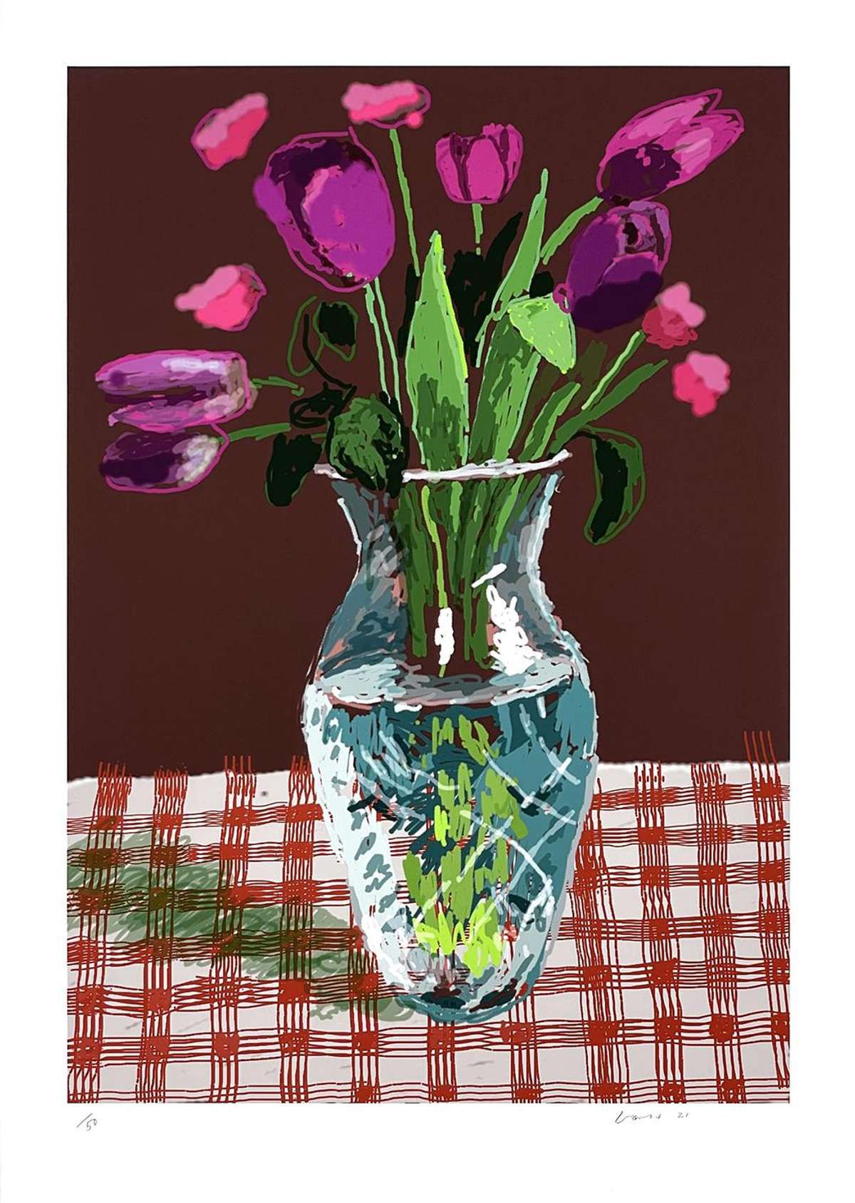 16th March 2021, Tulips in a Cut Glass